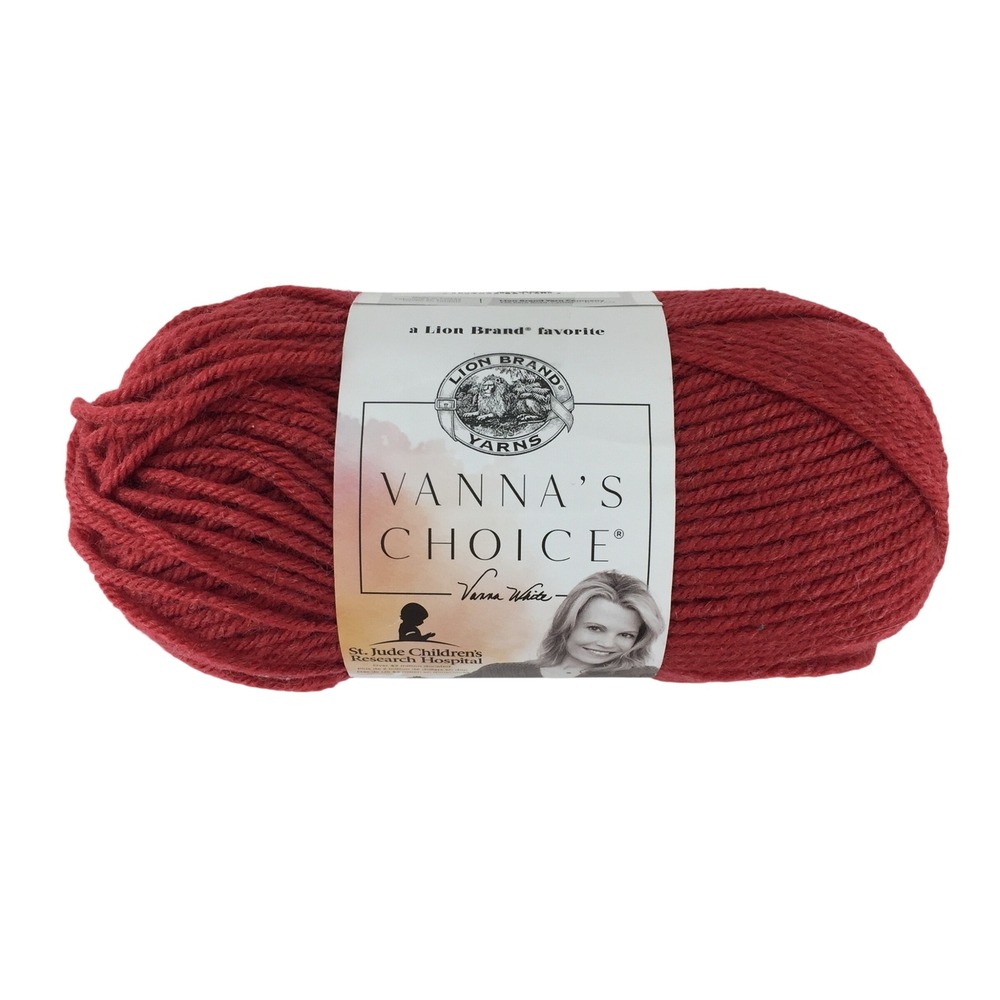 Lion Brand Vanna's Choice Yarn 3.5oz Chrysanthemum Red 100% Acrylic Medium 4